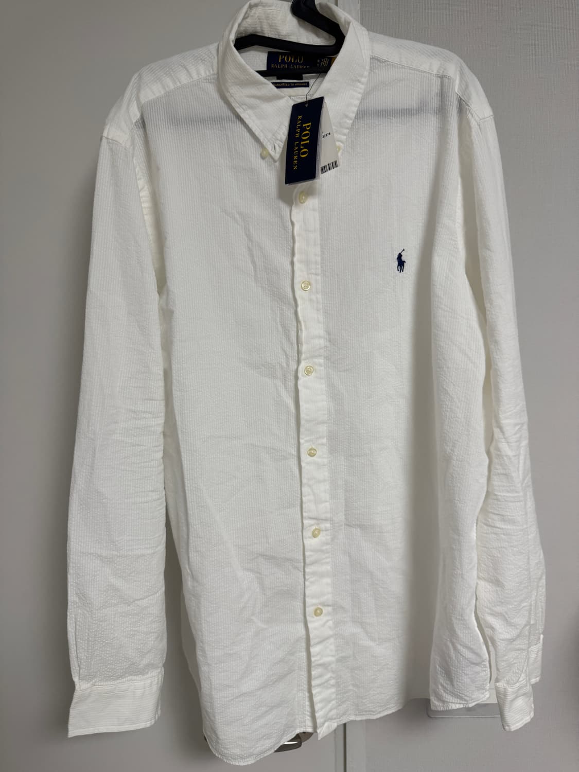 폴로 랄프로렌 시어서커 화이트 셔츠 상품이미지1