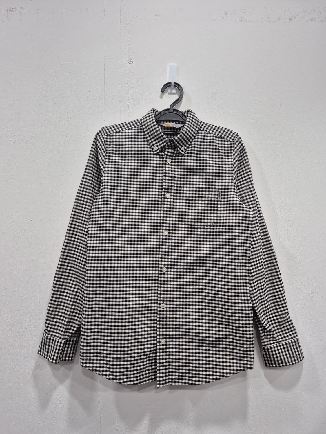 Carhartt 칼하트 블랙 화이트 체크 셔츠 남녀공용 XS~S사이즈 상품이미지1