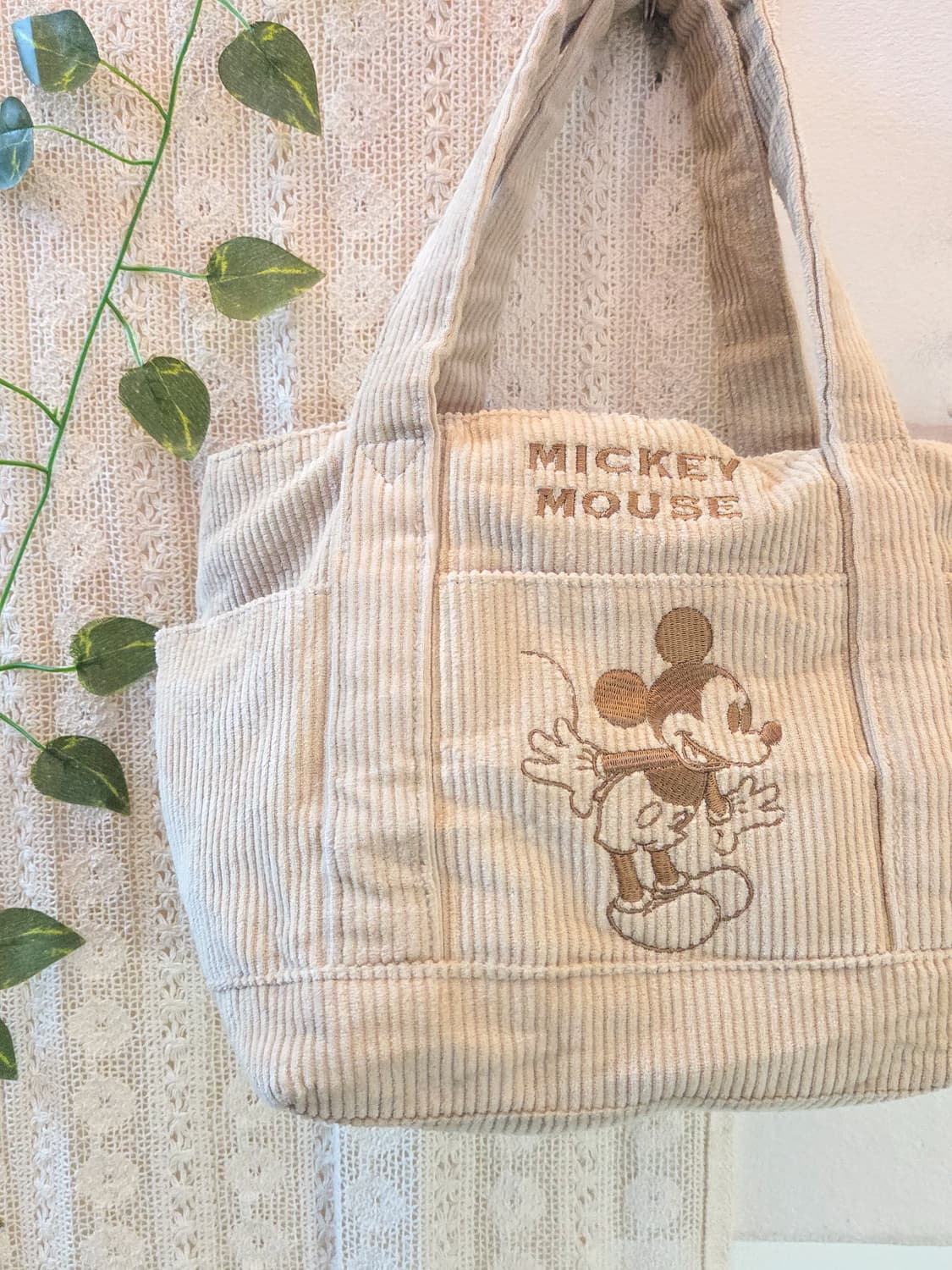 mickey mouse 코듀로이 백 상품이미지2