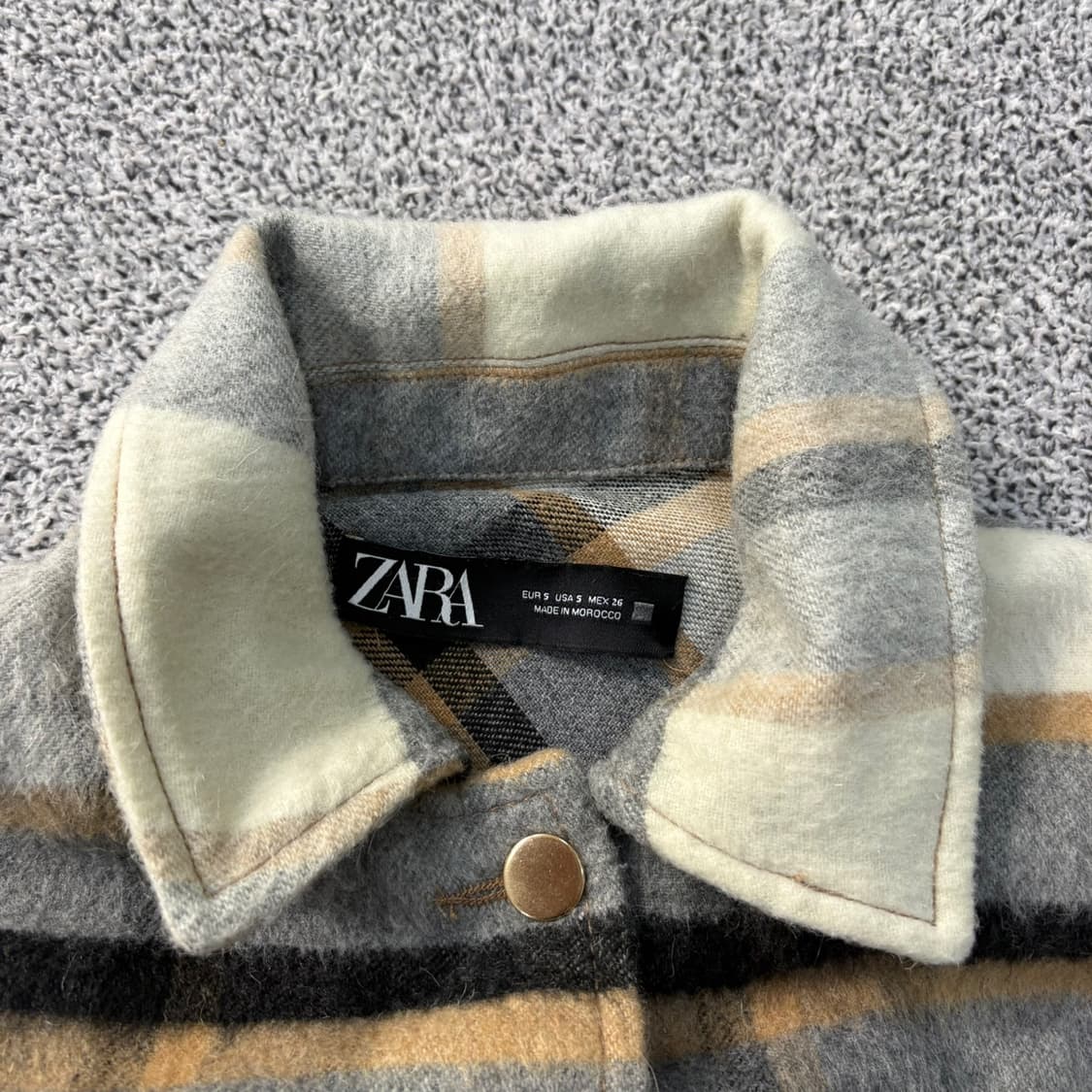 S 자라 남성 체크 셔츠 자켓 0325J 상품이미지2