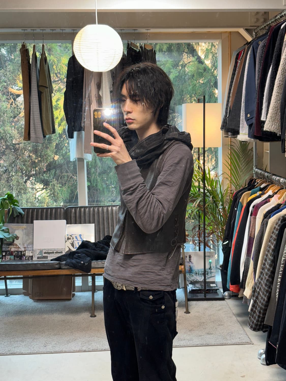 Gabardine k.t 히든후드 집업 베스트 상품이미지5