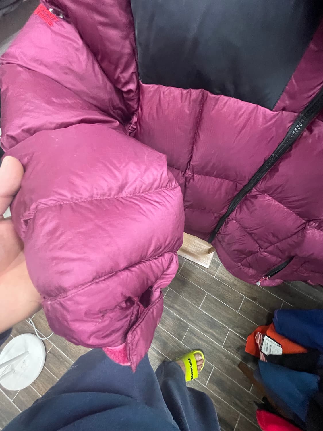 노스페이스 눕시 패딩 버건디 100 상품이미지6