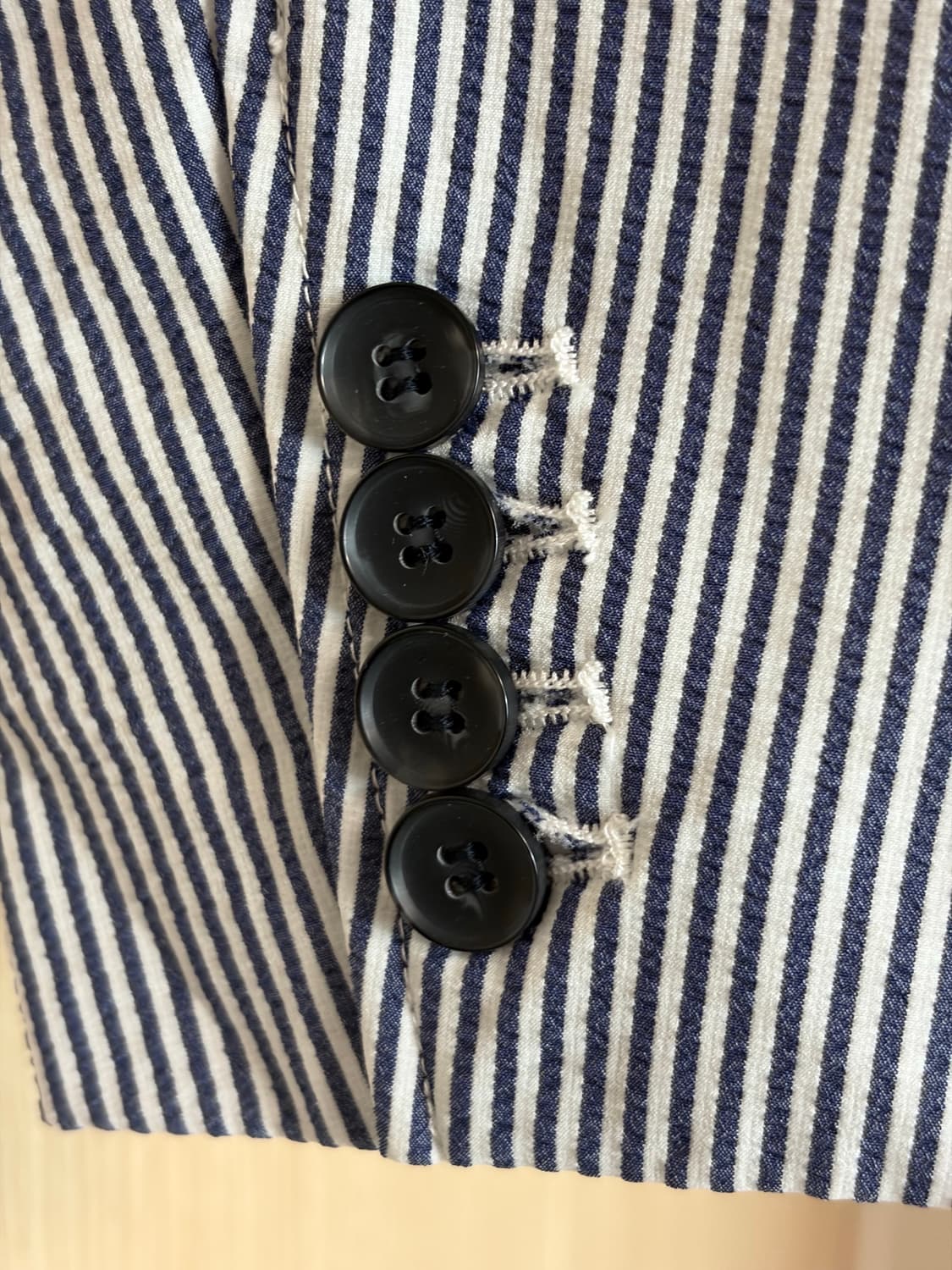 자라(ZARA) 초경량 세로 스트라이프 자켓 (M) 상품이미지6