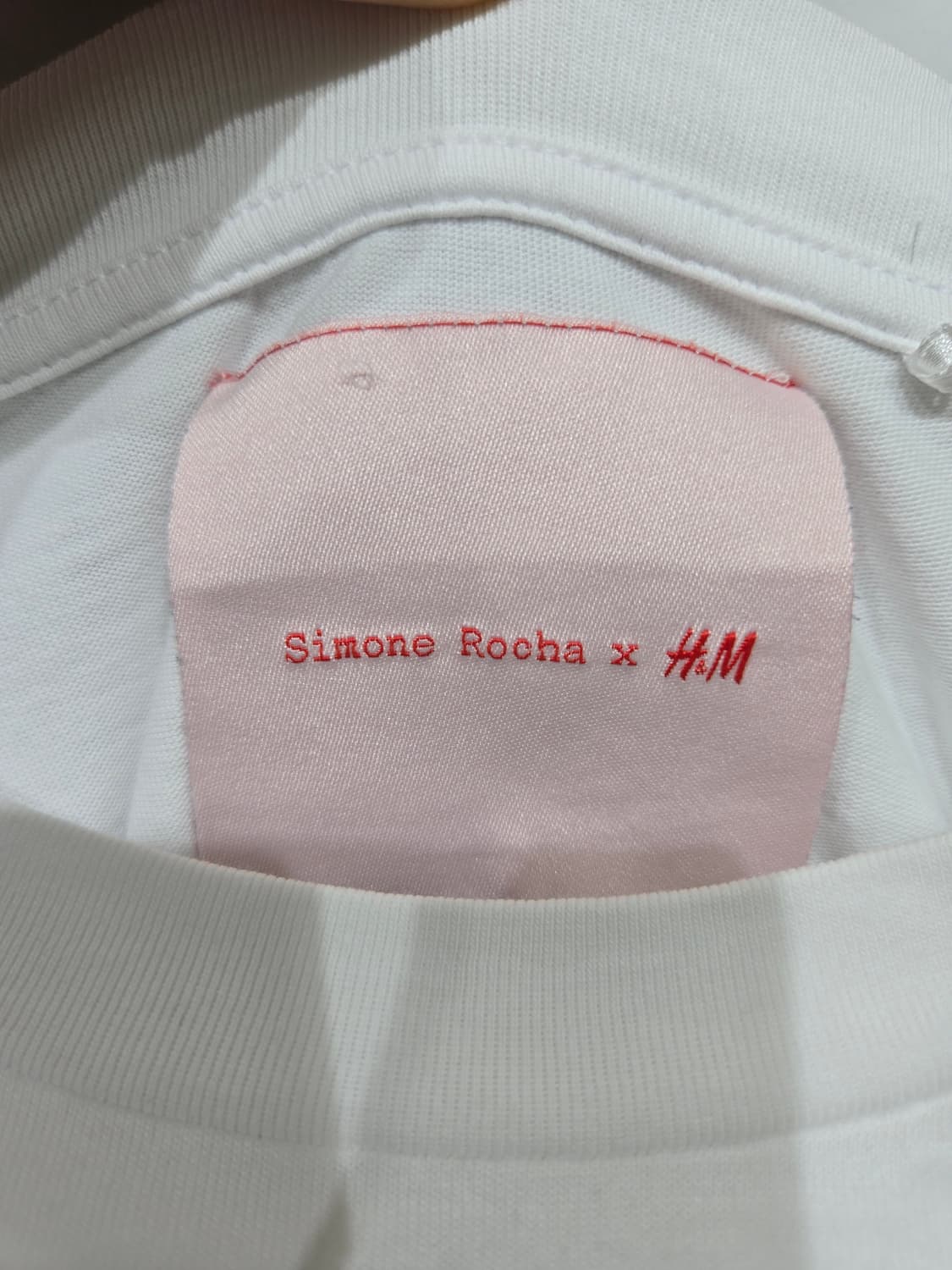 시몬 로샤 플라워 프린팅 티셔츠 화이트 h&m 상품이미지5