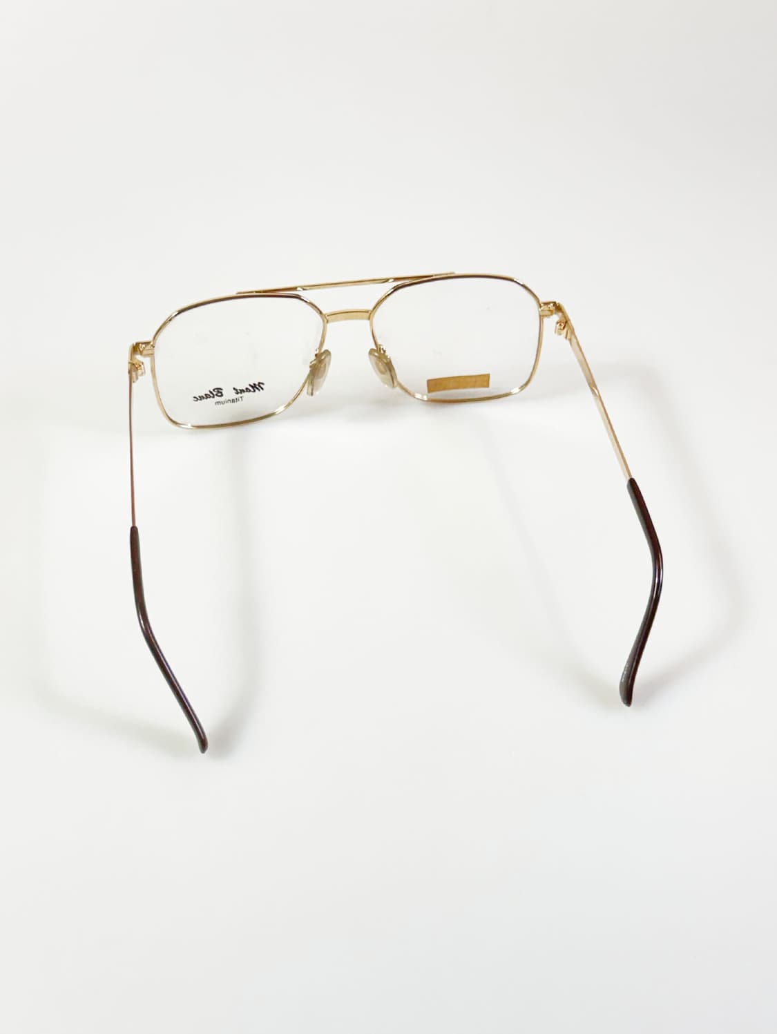 90s MONT BLANC 골드 티타늄 보잉 스퀘어 빈티지 안경 상품이미지5