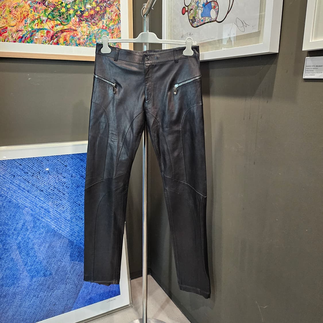 베르사체 Full 레더 ZIP 바이커 아카이브 팬츠 상품이미지1