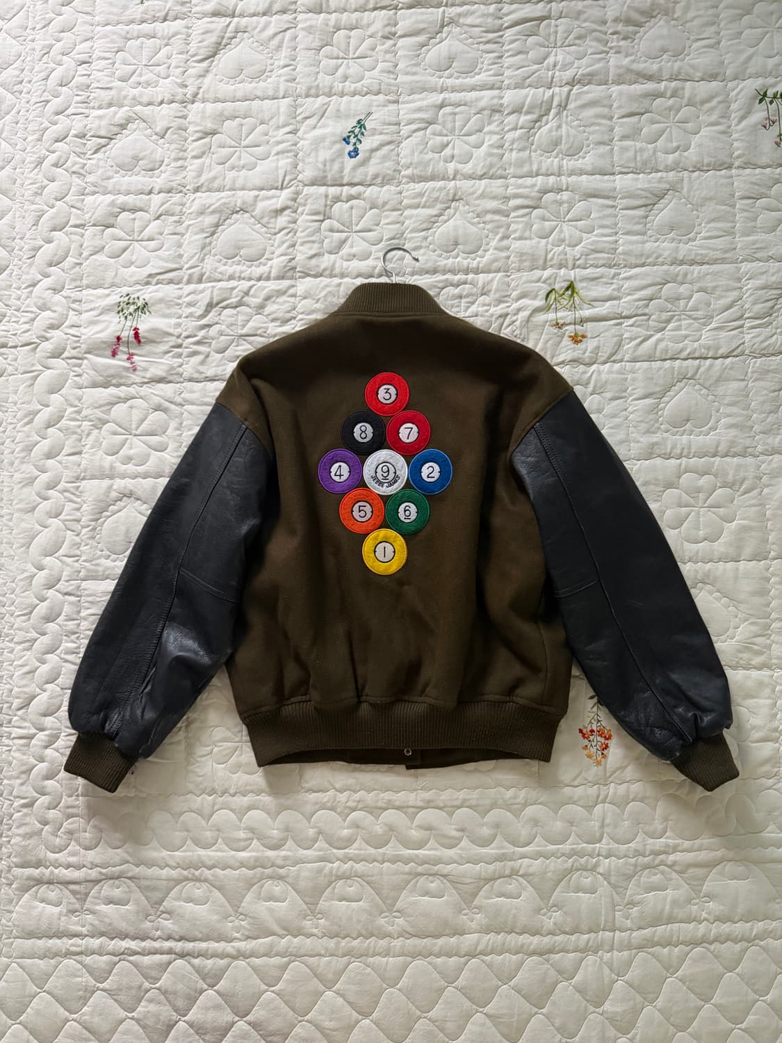 90s 빈티지 카우레더 소가죽 스타디움 아메리칸 바시티자켓 상품이미지1