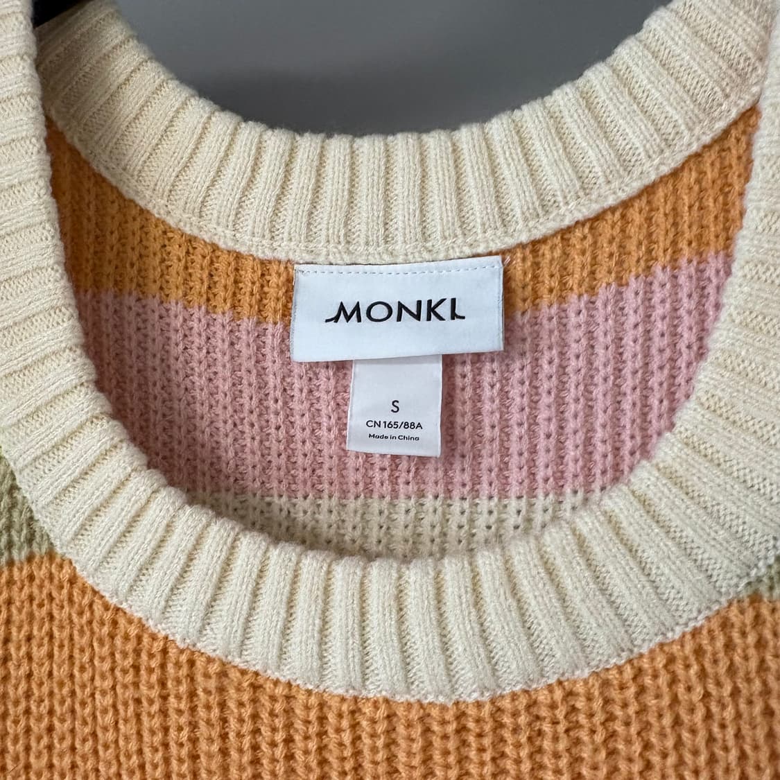 MONKI stripe knit vest S 상품이미지3