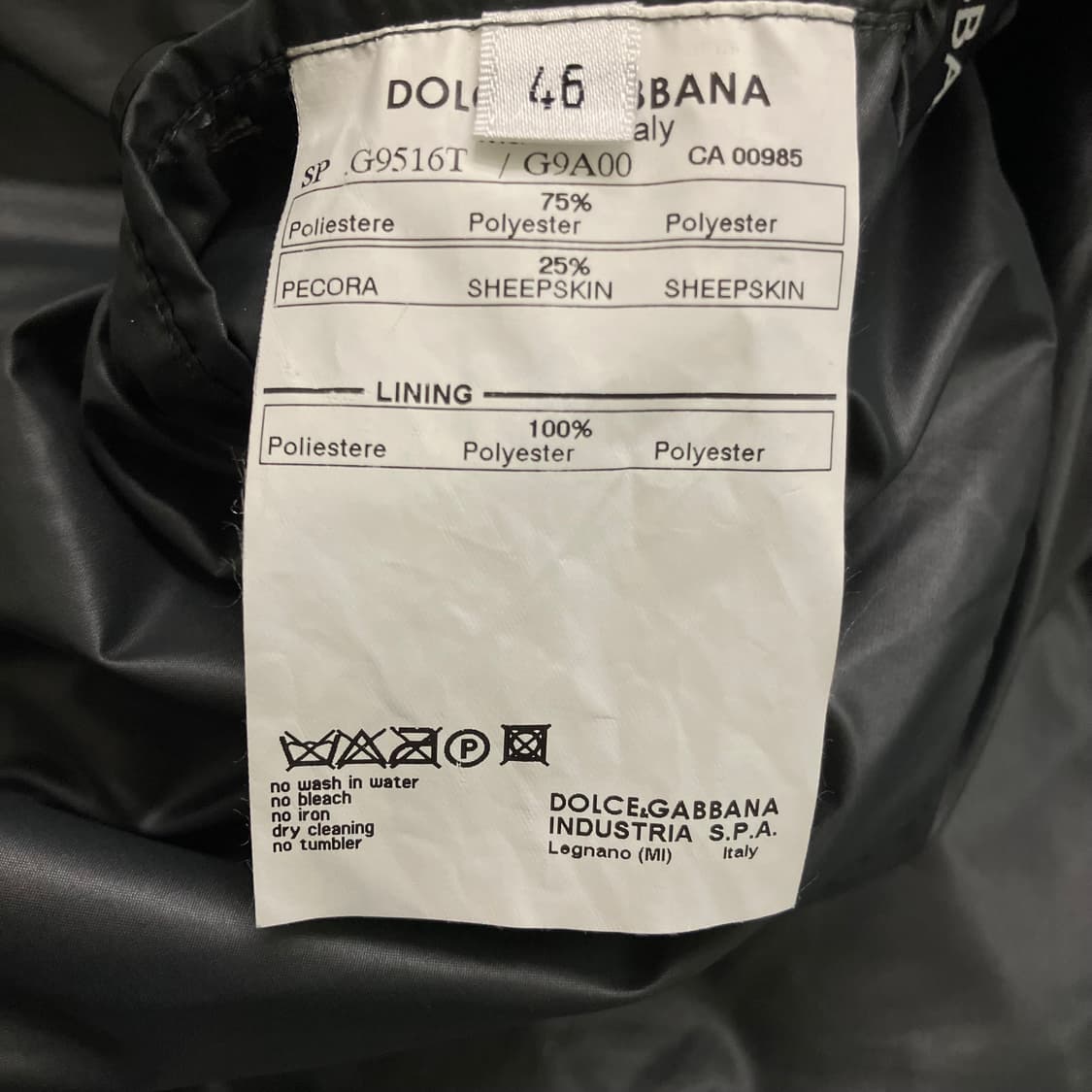 돌체 앤 가바나 퀄팅 패딩 자켓 46 상품이미지6