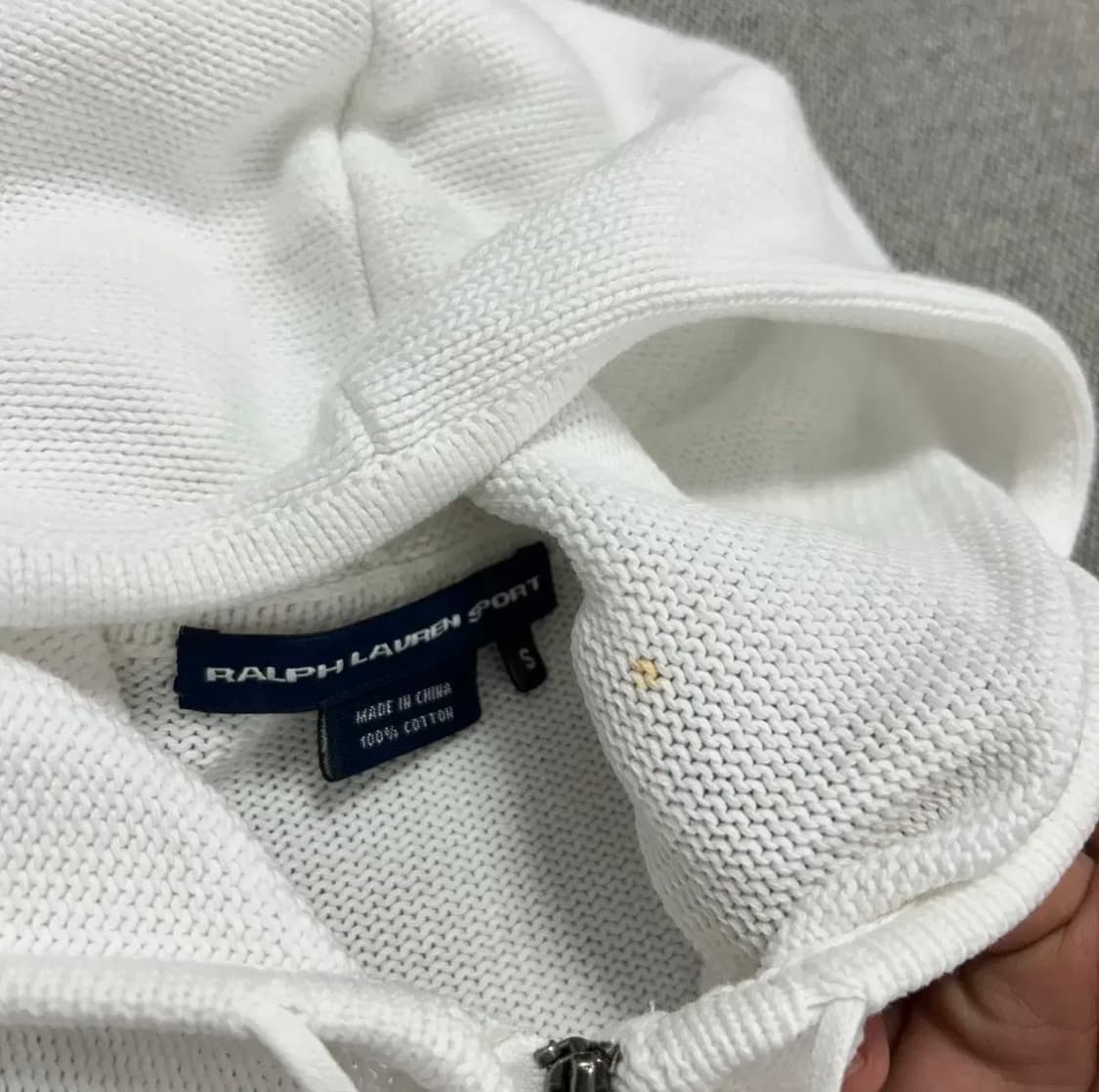 폴로 우먼스 코튼 니트 후드집업 상품이미지3