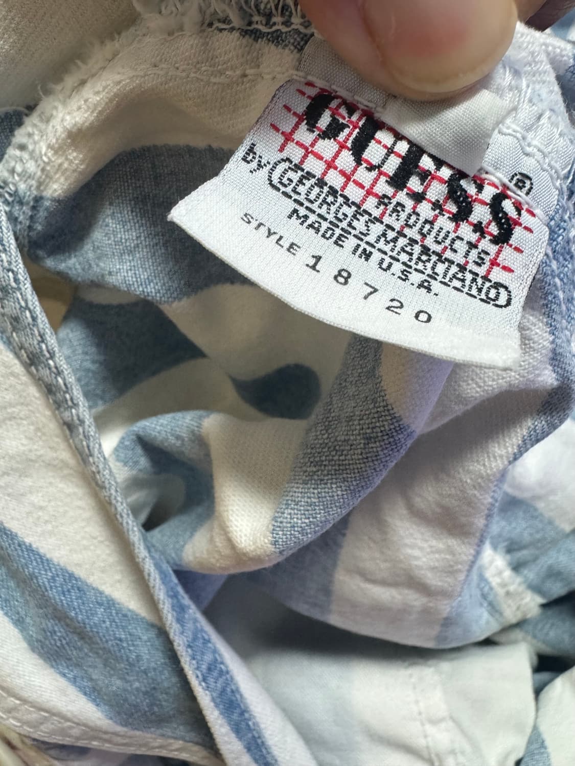 90s 게스 스트라이프 오버롤 (희귀매물) 상품이미지7