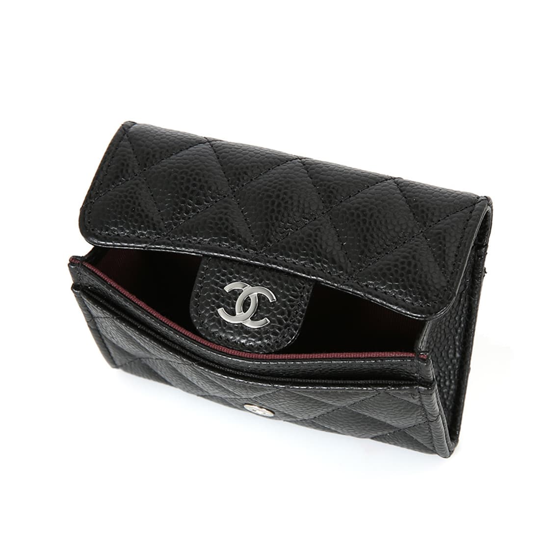 샤넬 클래식 캐비어 플랩 카드지갑 똑딱이 블랙 지갑 AP0214 상품이미지9