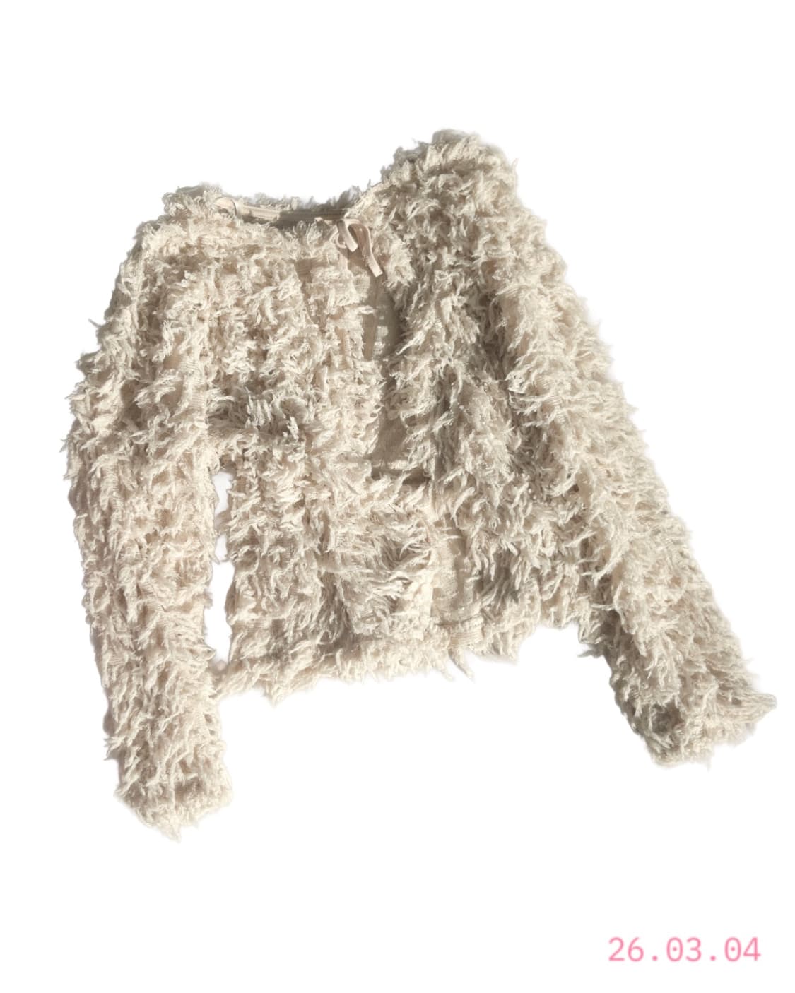 Cream Shaggy Cardigan 크림 가디건 상품이미지1