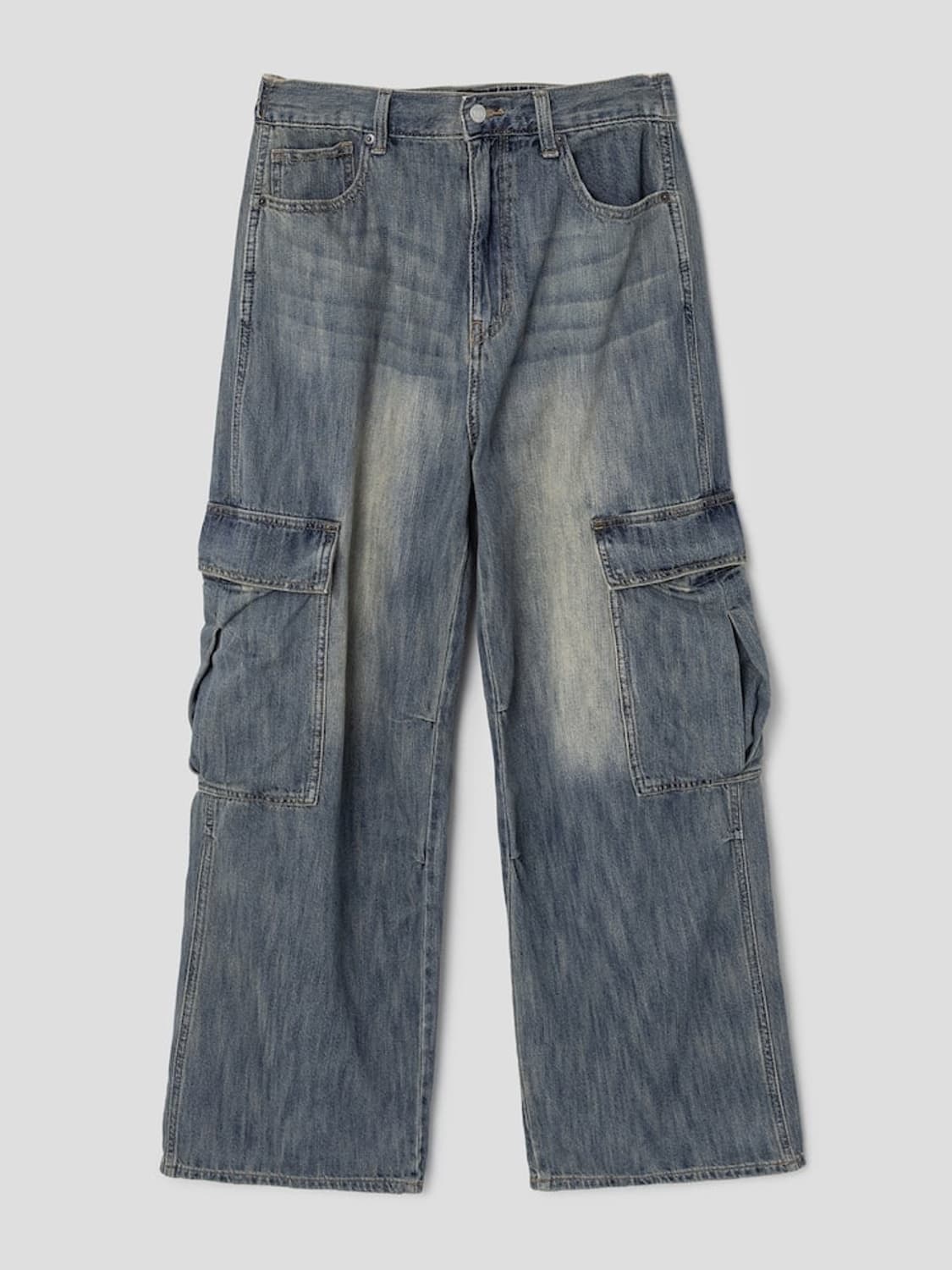 8seconds 틴워싱 카고 데님팬츠 - 블루 상품이미지5