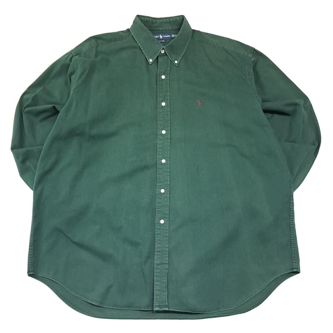 CK076 2XL 폴로 90s 미국판 페이드 틸그린 셔츠 남방 상품이미지1