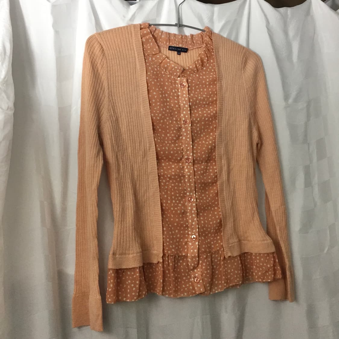 JPN Vintage 히메갸루 하구미 자몽 레이어드 블라우스 상품이미지3