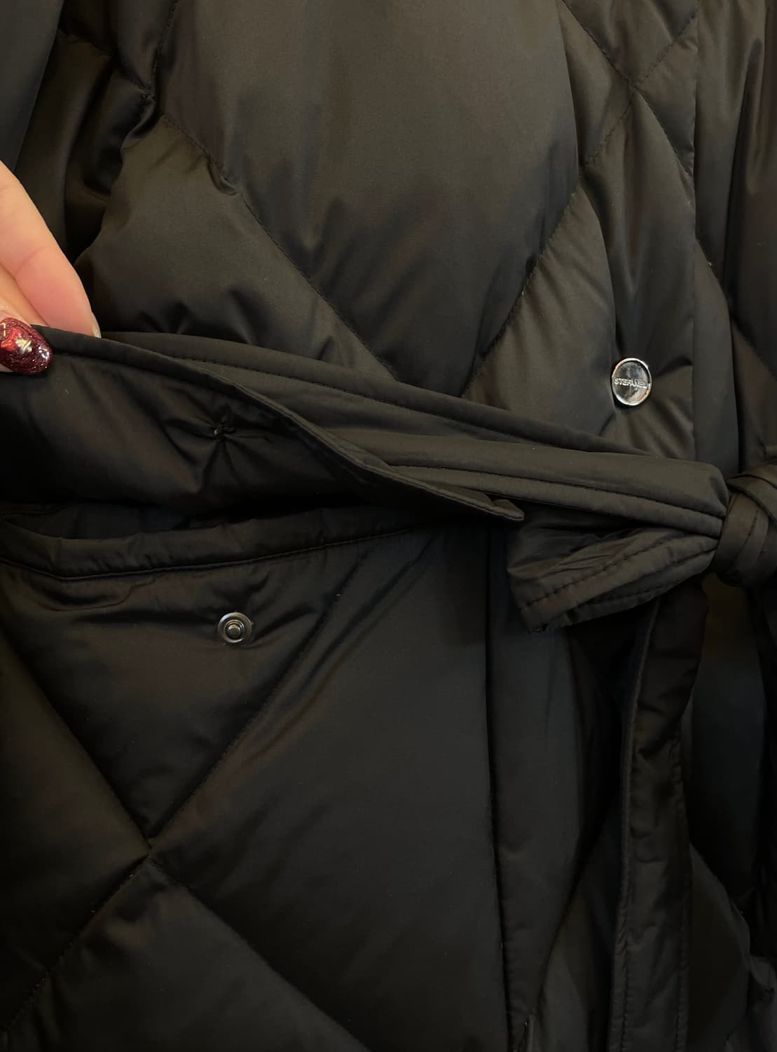 스테파넬 양모울카라 구스다운롱패딩:) 롱다운코트 벨트패딩점퍼 여성롱패딩 상품이미지5