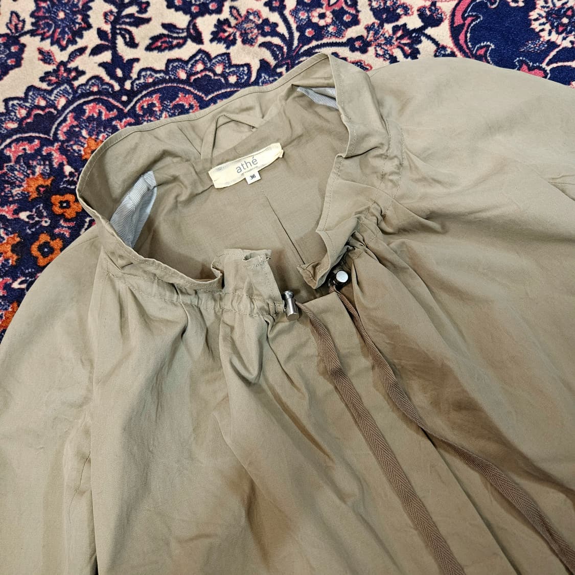 아떼바네사브루노 셔링 스트렙 벨티드 하프 야상 자켓 상품이미지2