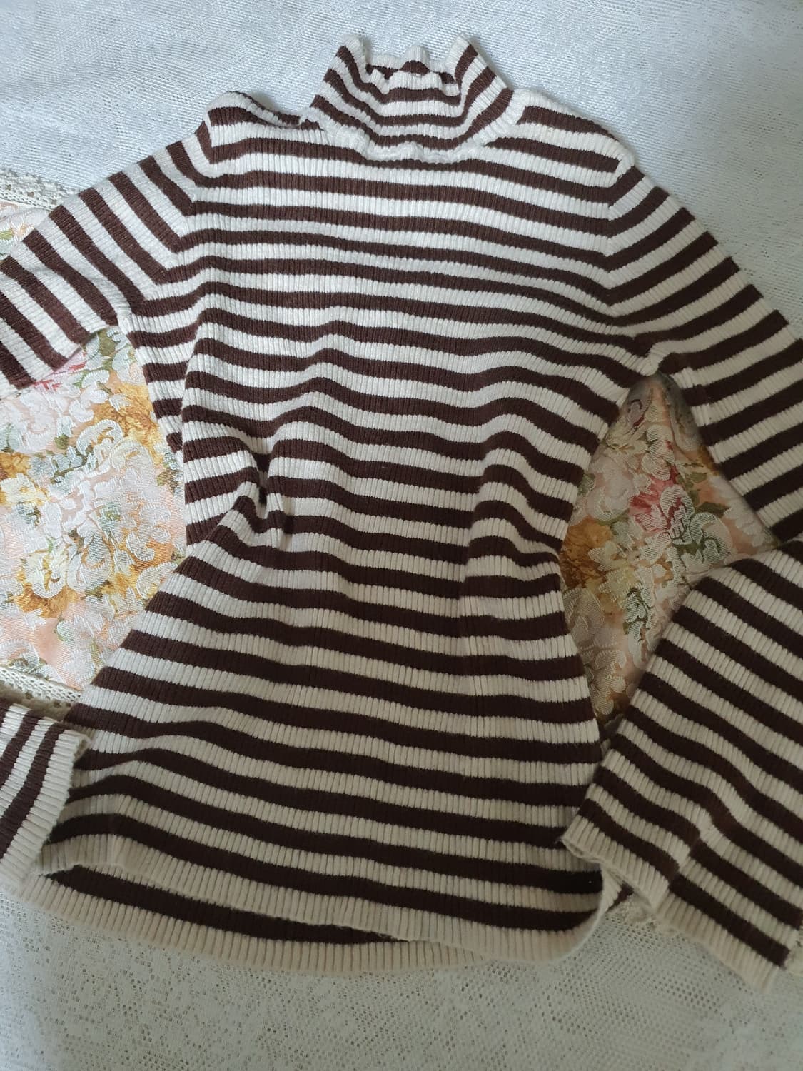 [일본빈티지] 너드모리 골지 스트라이프 목폴라 긴팔 티셔츠 상품이미지4