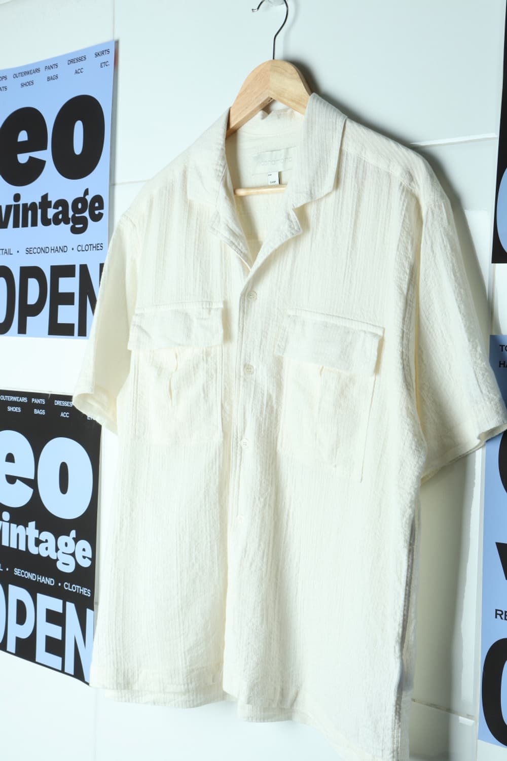 (L-XL) 세컨드모놀로그 반팔 카라 티셔츠 시원 시어서커-H31884 상품이미지1