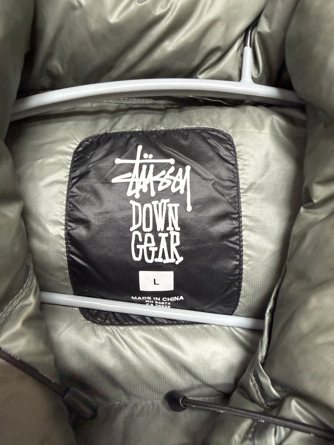 (L) 스투시 다운 파카 마이크로 립스탑 패딩 팬텀 블랙 상품이미지3