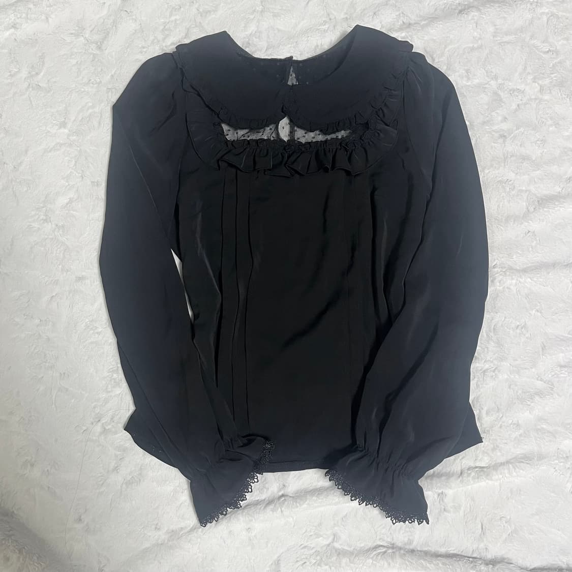 Mars 마즈 시스루 도트 블라우스 갸루 탑 고스로리 양지뢰 상품이미지1