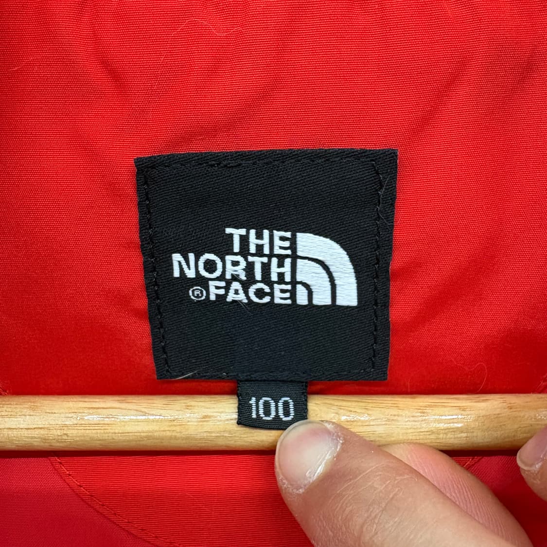 노스페이스 레드 바람막이 후드 자켓 남성 M 상품이미지5