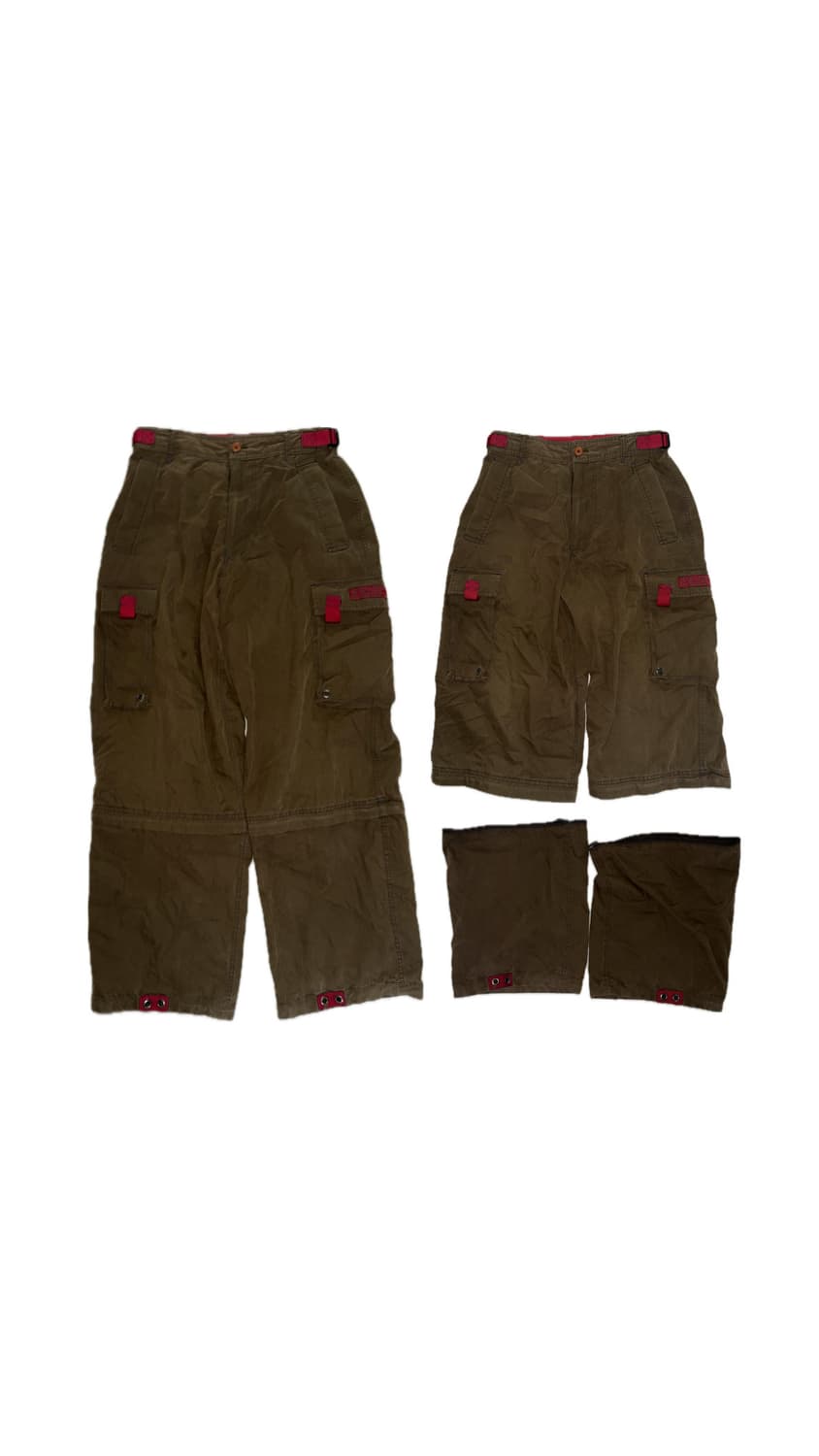 브라운 2way 카고 바지 반바지 상품이미지1