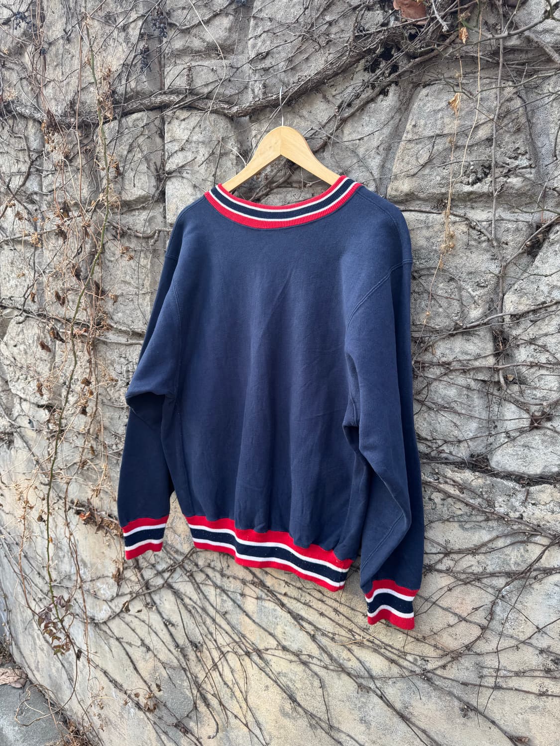 90s 챔피온 usa 빈티지 v-neck 리버스위브 스웻 셔츠 맨투맨 상품이미지4