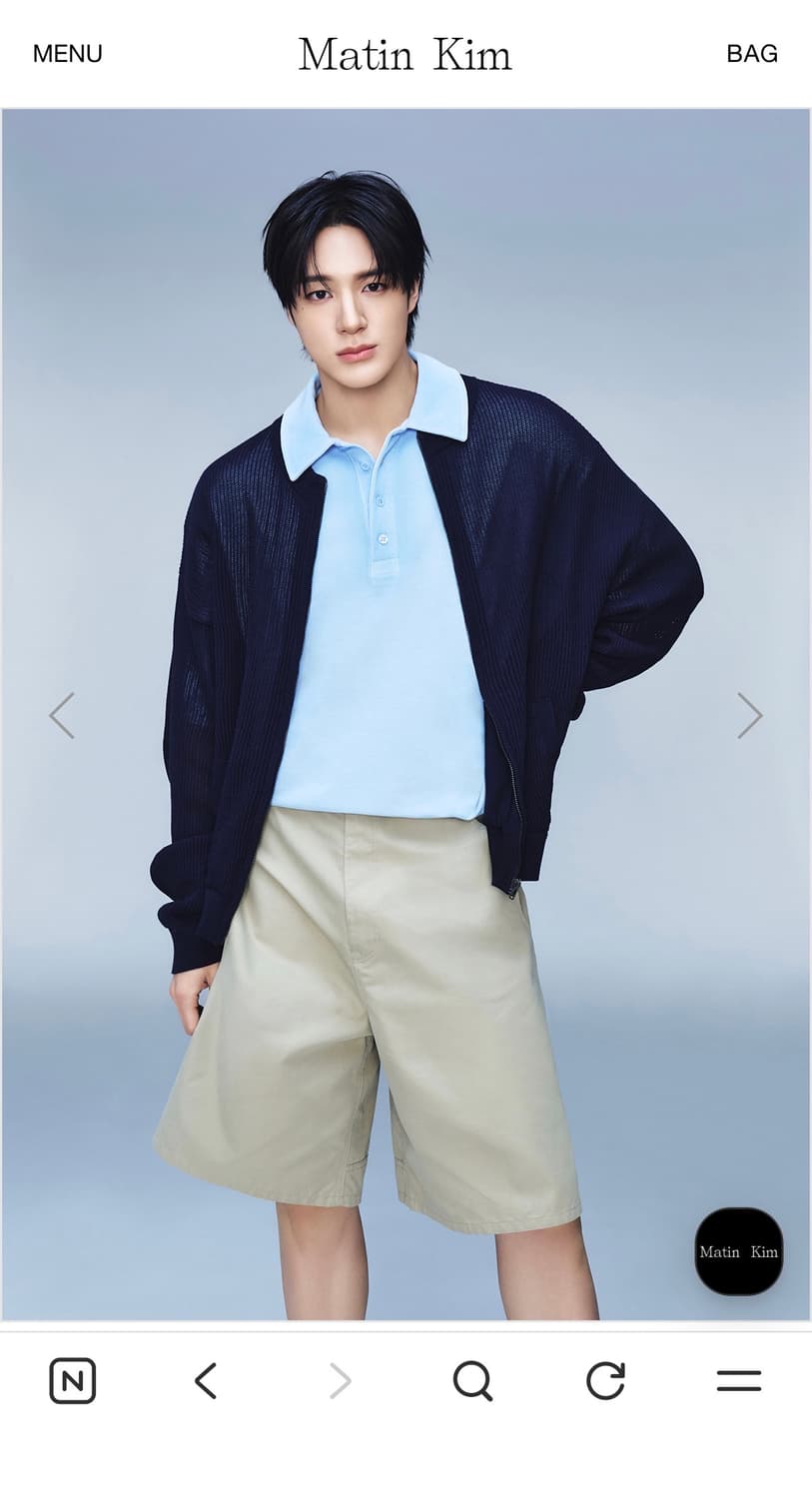 (nct제노 착용)마뗑킴 스몰로고 워싱 피케이 반팔 티셔츠 L사이즈 상품이미지1