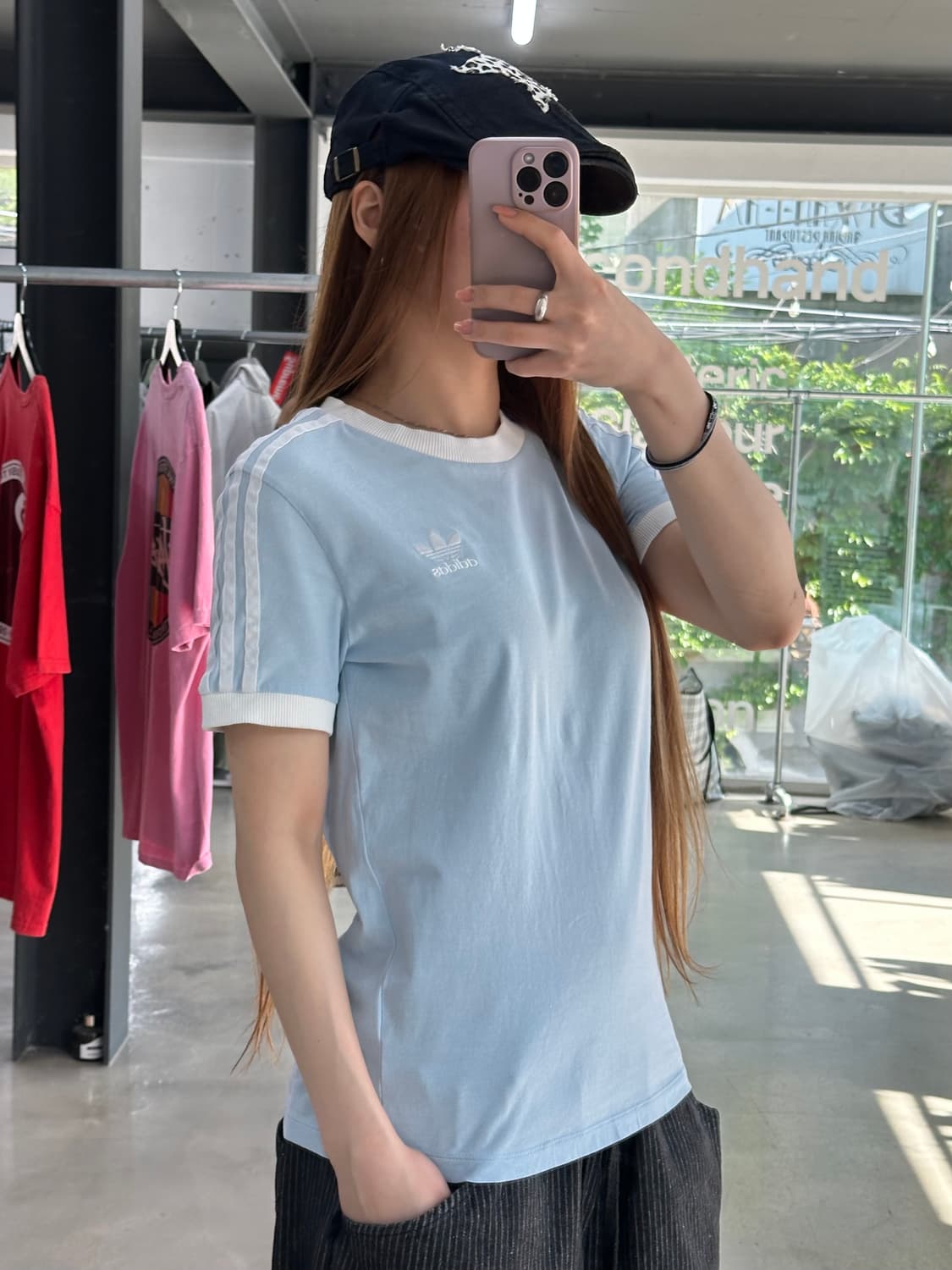 아디다스 아디컬러 반팔 삼선 링거티  상품이미지2