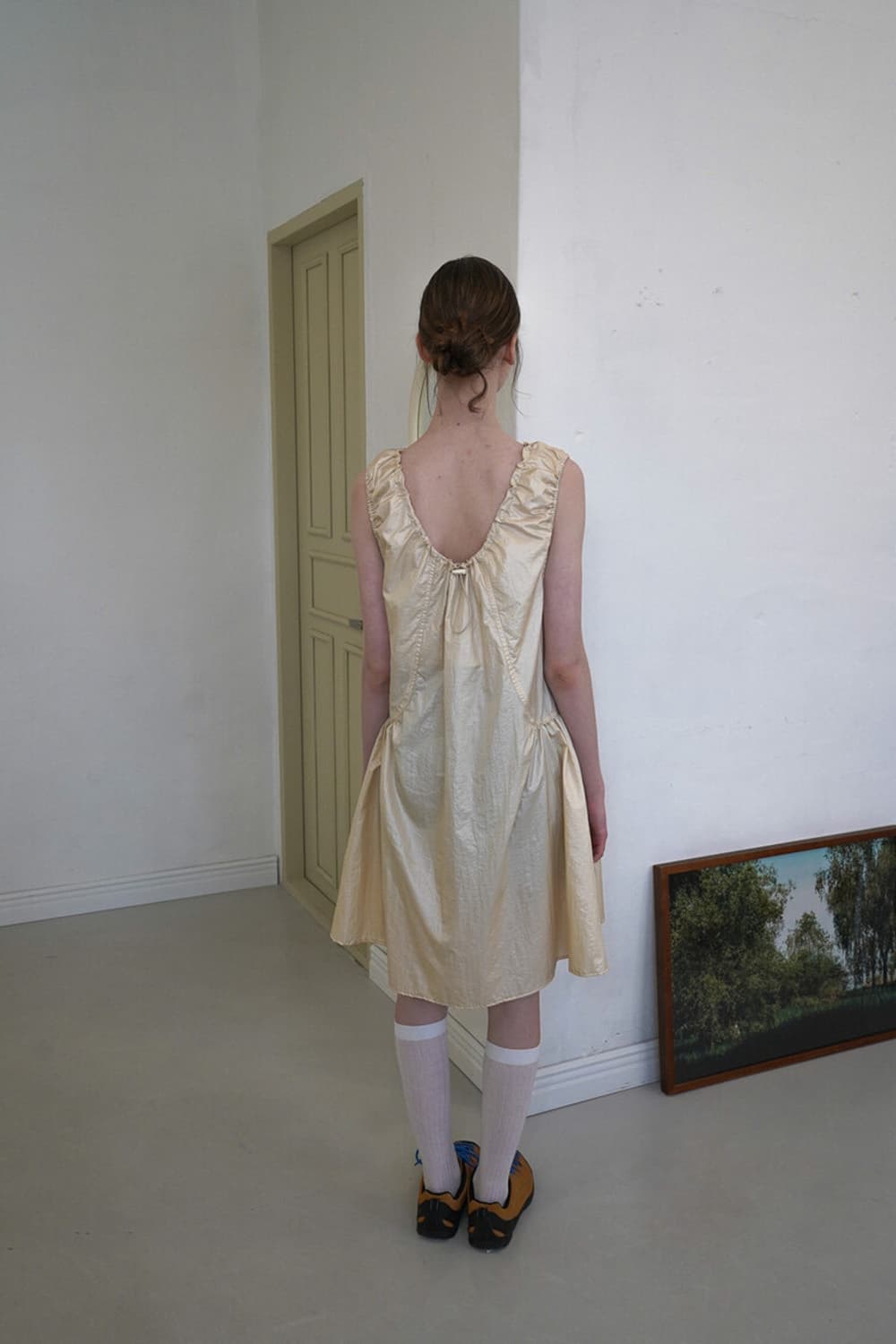 ye-d SHIRRING DOUBLE STITCH DRESS 상품이미지2