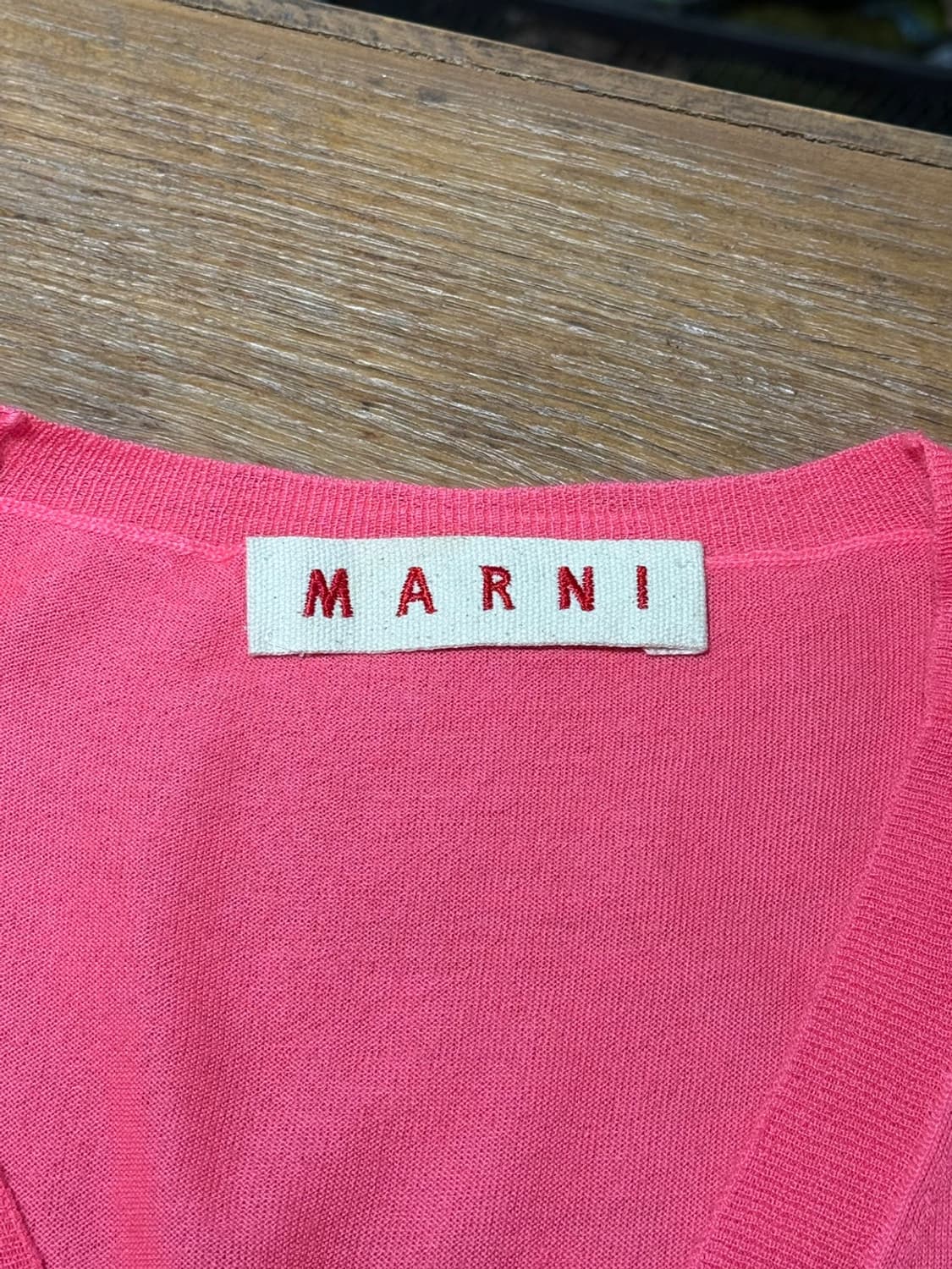 마르니 코랄핑크 브이넥 니트 베스트 상품이미지7