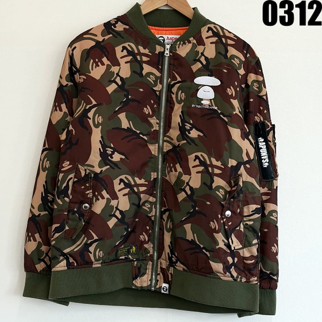 에이프 카모플라주 MA-1 스타일 자켓 XXL 0312 상품이미지1