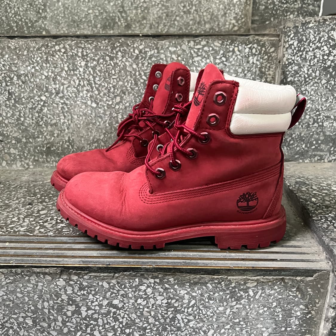 팀버랜드 6인치 프리미엄 워터프루프 레드&화이트 부츠 상품이미지2