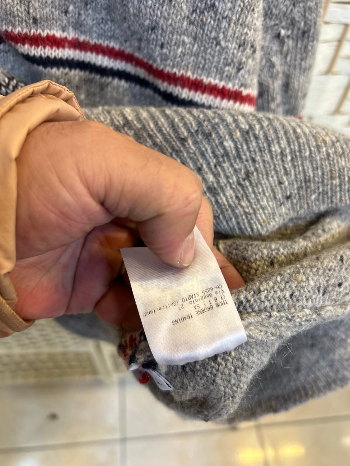 4/100-105/21fw 정품 톰브라운 저지 버드아이 니트팝니다 상품이미지5