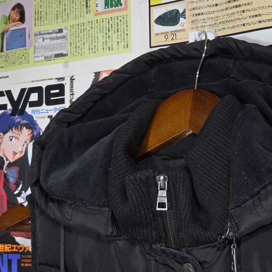 빈티지 락시크 펑크 블랙 후드 패딩 베스트 상품이미지3