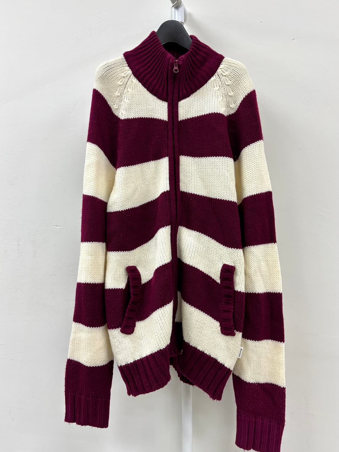 빈티지 플럼 니트 집업 상품이미지5