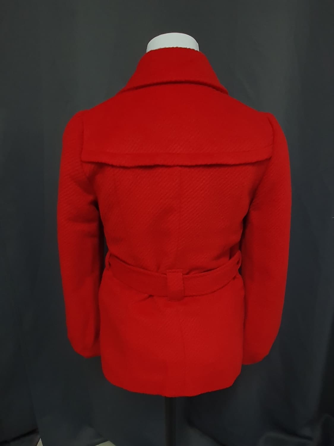 Selly 빈티지 더블버튼 레드 숏코트 상품이미지3