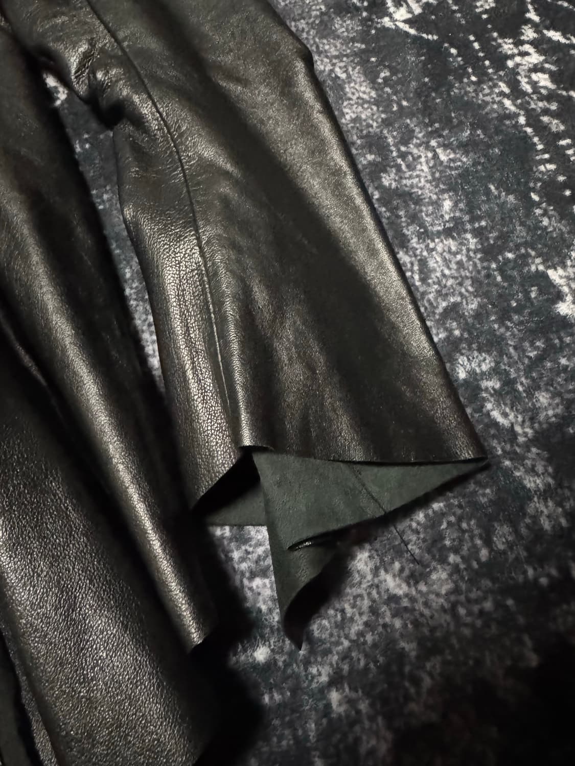 00s Mode Shirring Ramskin Leather Jacket 상품이미지4