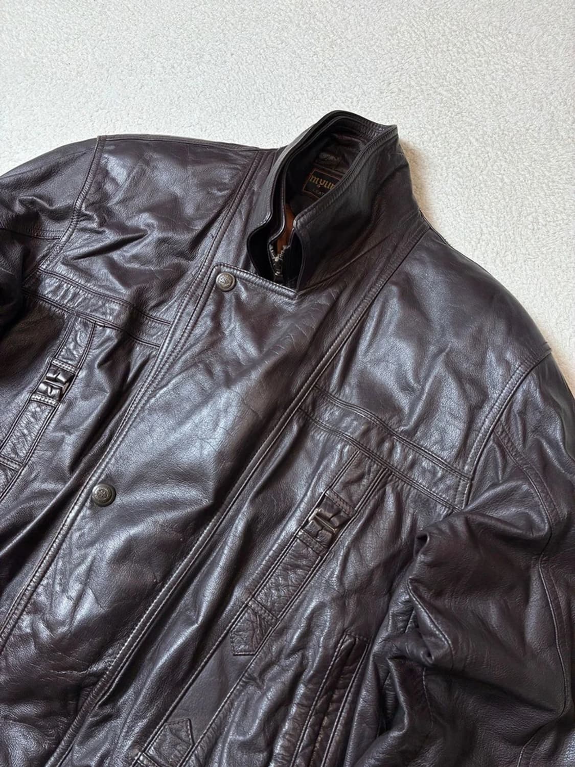 Selectede 90's 2중핏 소가죽 블루종 자켓 PN7151 상품이미지2