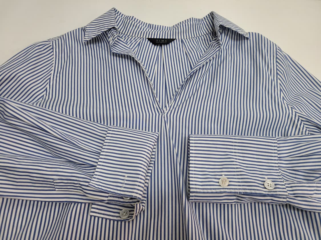TIME 한섬 타임 루즈핏 스트라이프 셔츠 / 여 82-94-160
 상품이미지4