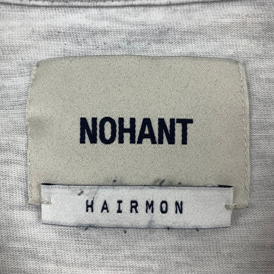 노앙 x 헤어몬 빅로고 롱슬리브 티셔츠 그레이 상품이미지6