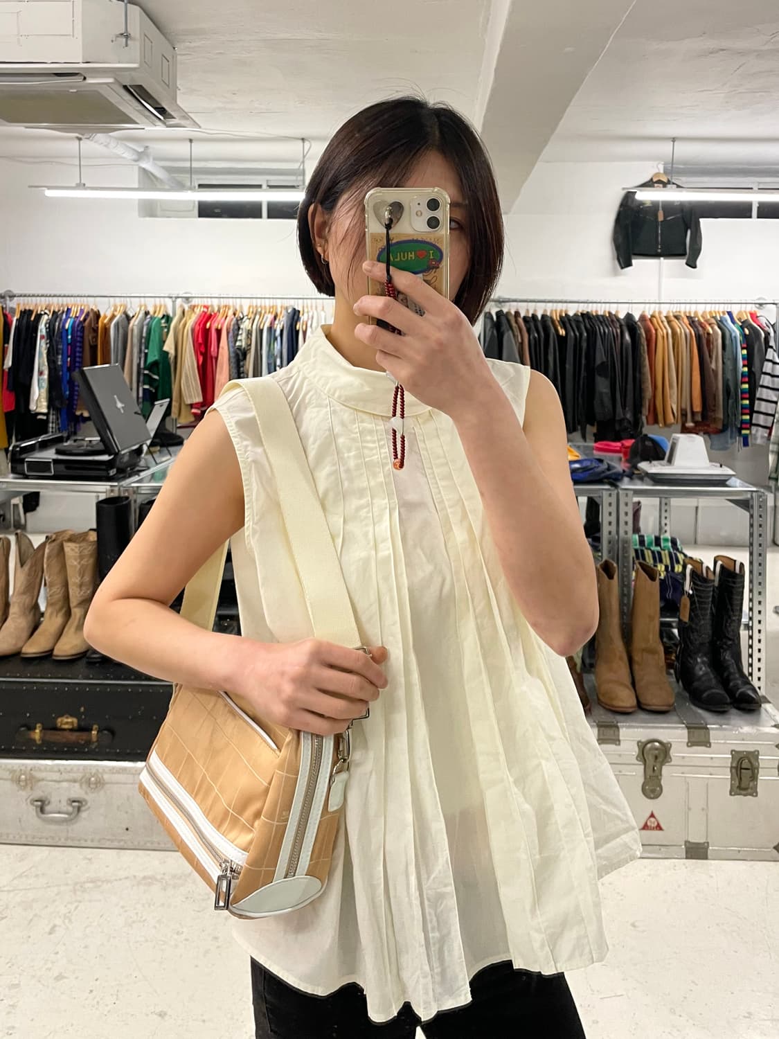 MARNI x UNIQLO pleats sleeveless shirts 상품이미지3