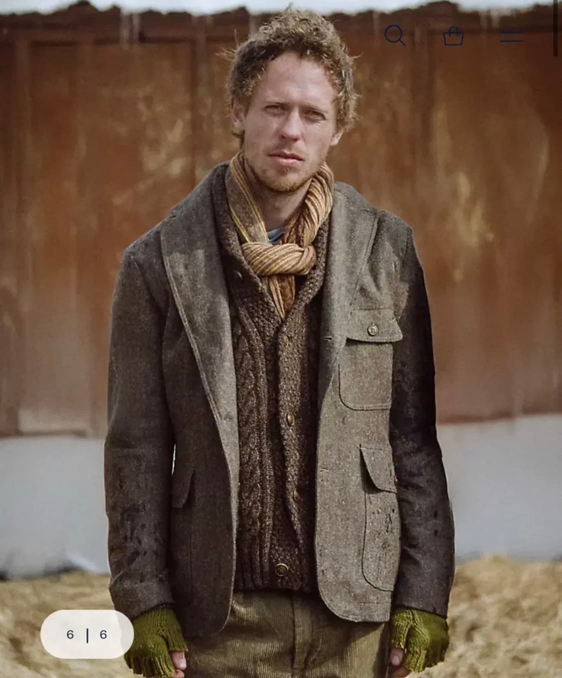 rrl 더블알엘 헤더 아란 니트 숄 가디건 상품이미지2