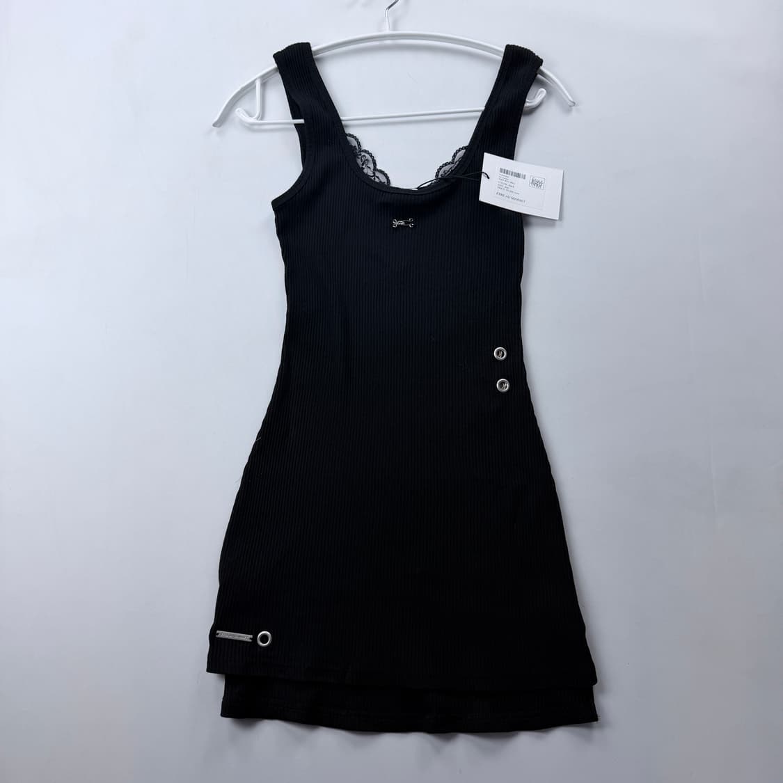 에트오소메 아일렛 레이스 원피스 블랙 상품이미지2