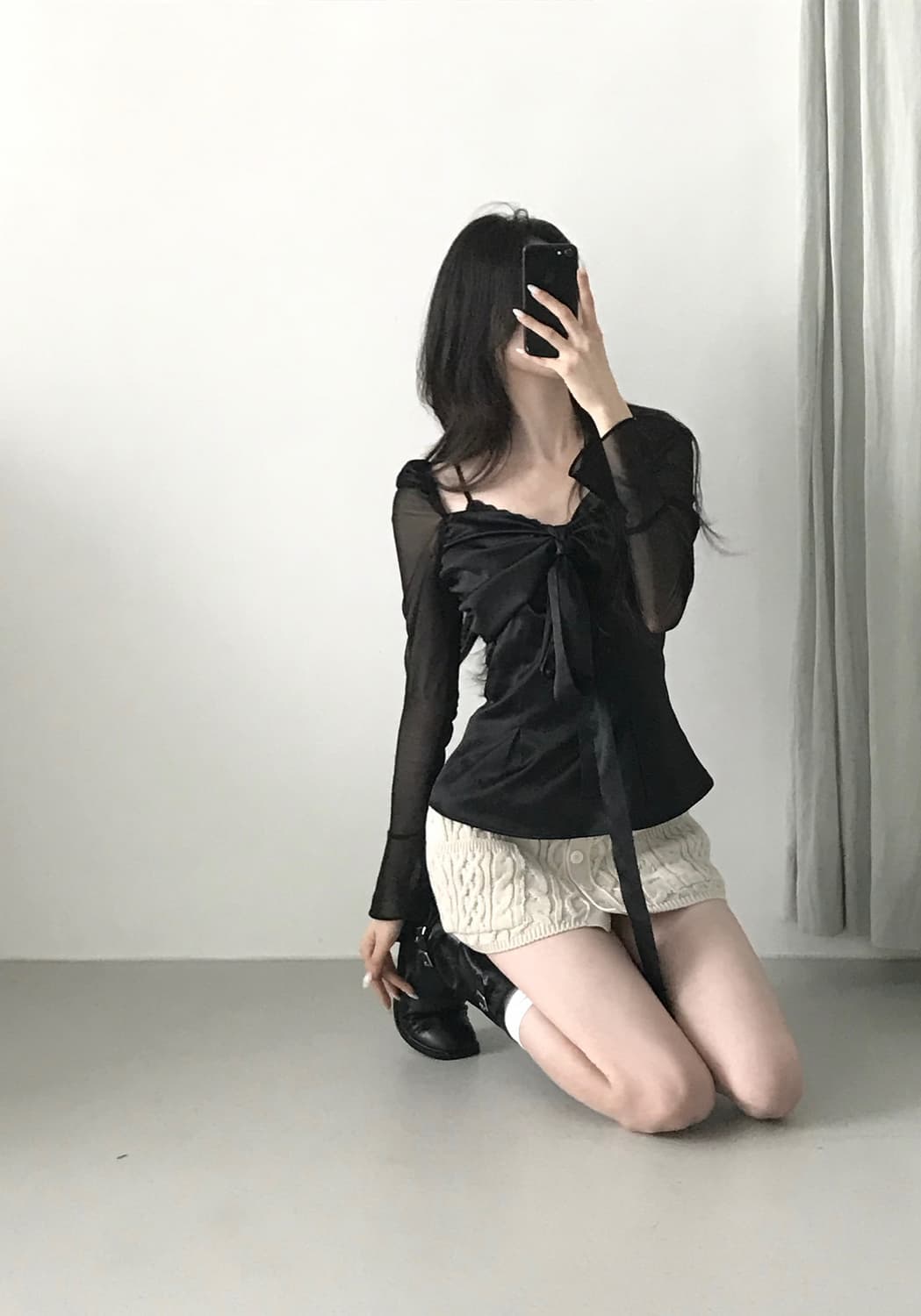 힐다 실키 스완 블라우스 상품이미지3