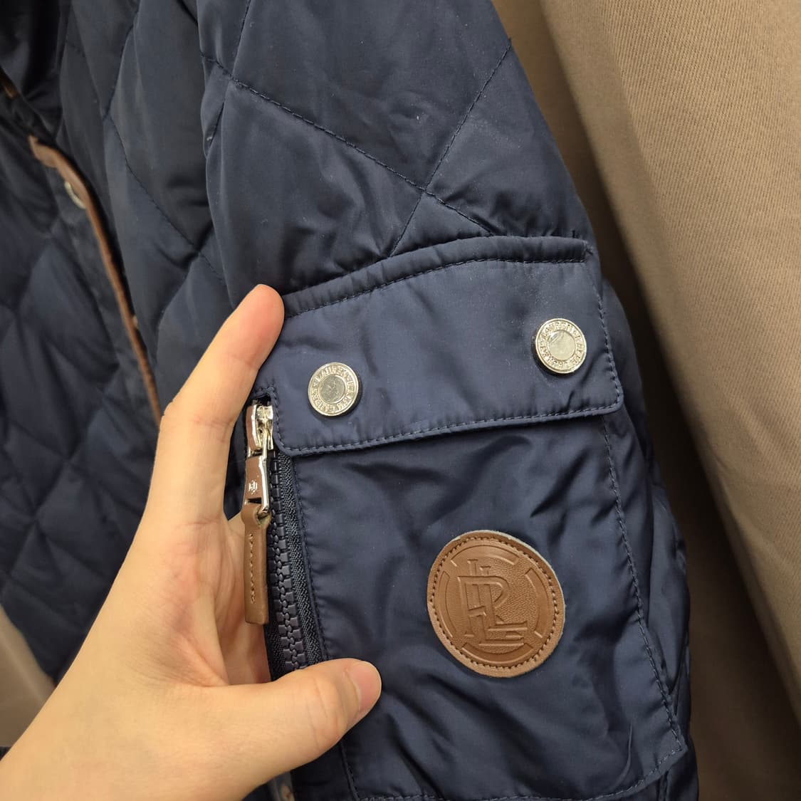 랄프로렌 다운 퀄팅 롱 코트 2XS 상품이미지5