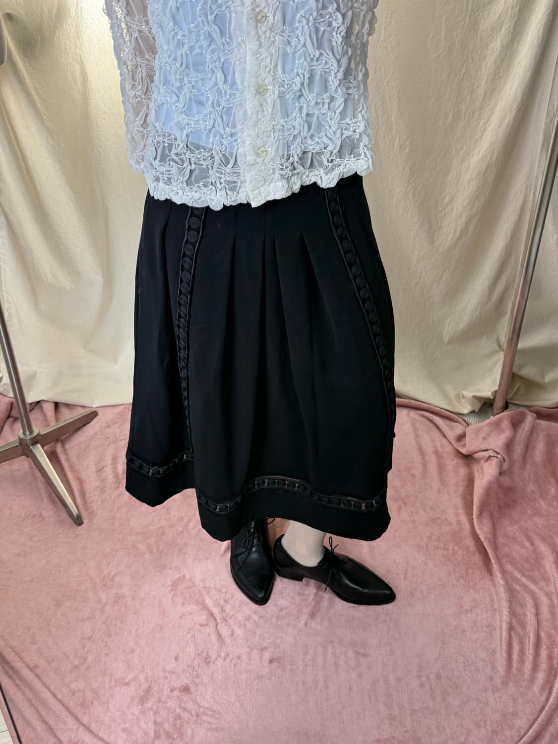 Hiroko Koshino 트리밍 롱스커트 상품이미지2