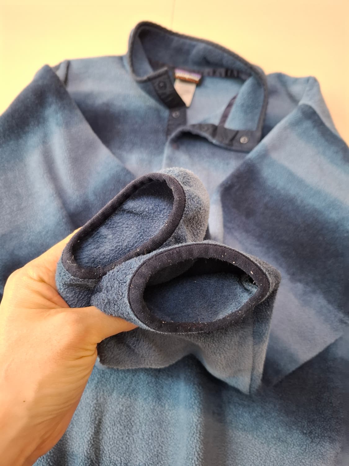 XL 파타고니아 신칠라 블루 스트라이프 플리스 상품이미지6